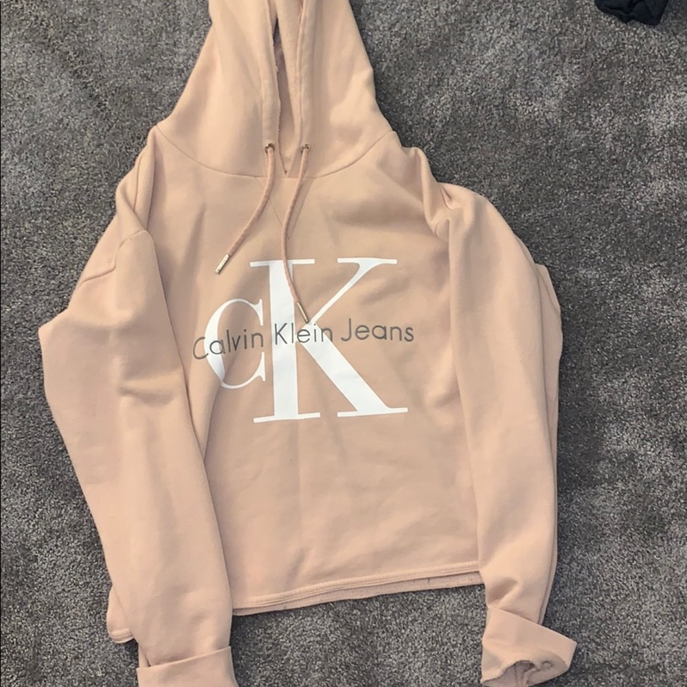 Soft light pink Calvin Klein hoodie